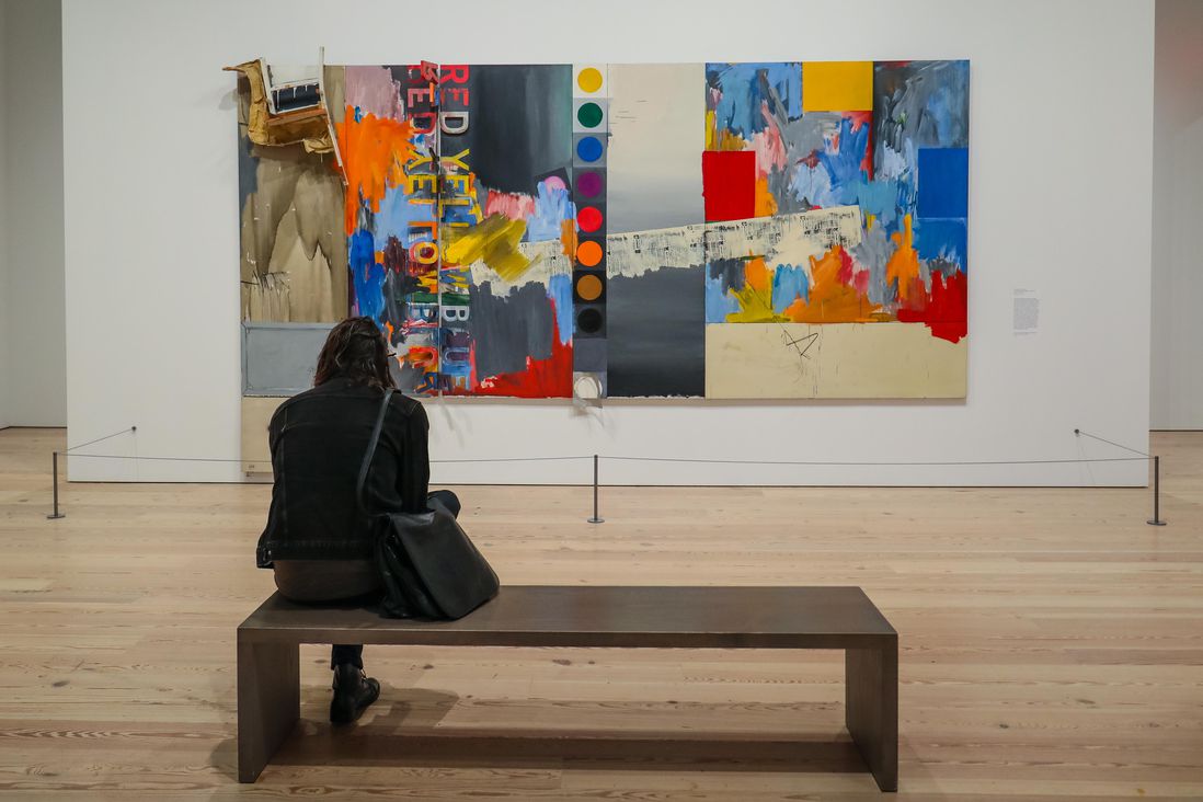 Artwork by Jasper Johns at the Whitney retrospective of the artist's work